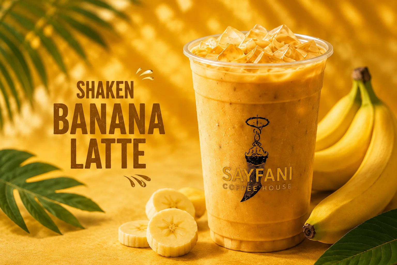Shaken Banana Latte at Sayfani Coffee House Coppell